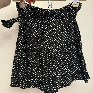 Zara Black and White Polka Dot Mini Skirt